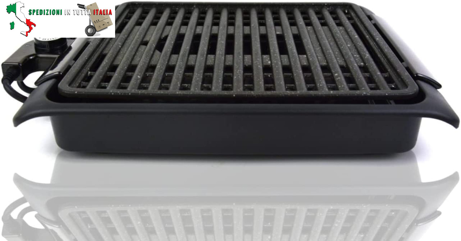 Piastra Elettrica Smokefree Grill Original - Griglia No Fumo Carne e Verdure