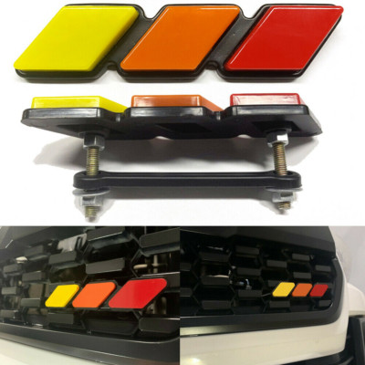 1PC For Toyota Tacoma 4Runner Tundra Tri-color 3 Front Grille Cover Badge  