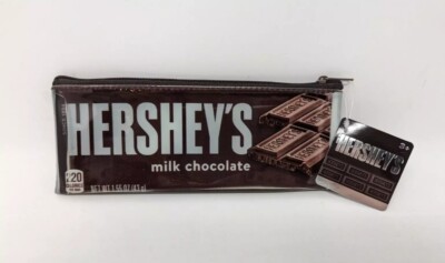 Hershey's Milk Chocolate Bar Zipper Pouch Pencil Case Makeup Bag