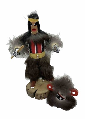 C.W. Tom Kachina Puppe Krieger abnehmbarer Kopf Kleid Indianer 9'' ''lesen''