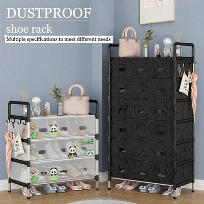 1 Piece Multi-Layer Dustproof Shoe Rack, Multi-Functional Large-Capacity Storage