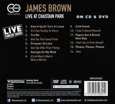 JAMES BROWN (R&B) - LIVE AT CHASTAIN PARK [DIGIPAK] NEW CD
