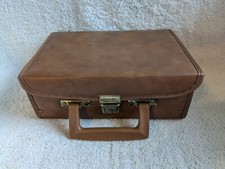 Vintage Cassette Carrying Case Holds 12 Tapes, Brown, Service Mfg. Co. USA,
