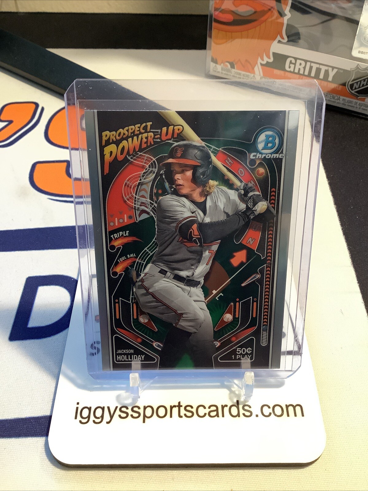 2024 BOWMAN CHROME JACKSON HOLLIDAY PROSPECT POWER-UP BALTIMORE ORIOLES