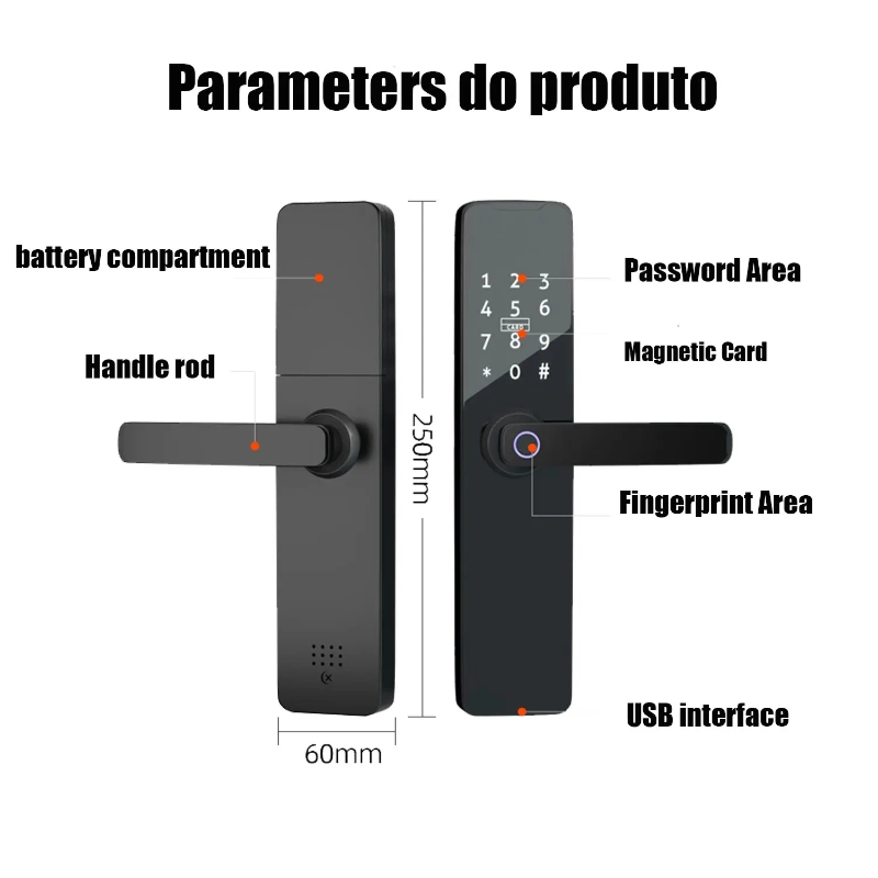 Bluetooth Digital Smart Door Lock Electronic Fingerprint Password Key