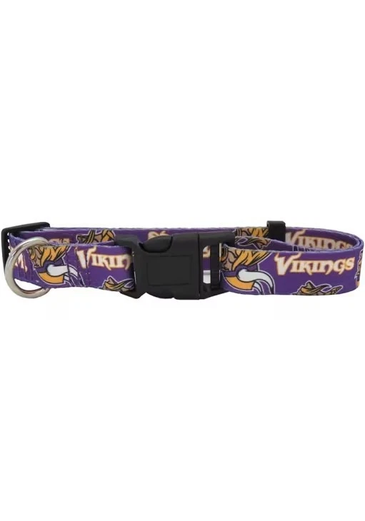 LITTLE EARTH Minnesota Vikings Dog Pet NFL Sports two-sided Collar (sizes)