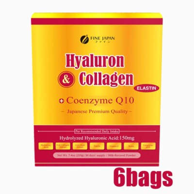 FINE JAPAN Hyaluronic collagen powder hydrolyzed antiaging  skin  beauty  6pc