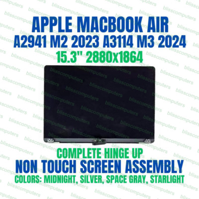 Original Macbook Air 15 M3 2024 A3114 Lcd Display Midnight