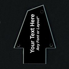 GUITAR TRUSS ROD COVER Custom Engraved - For IBANEZ - PERSONALIZED TEXT Black
