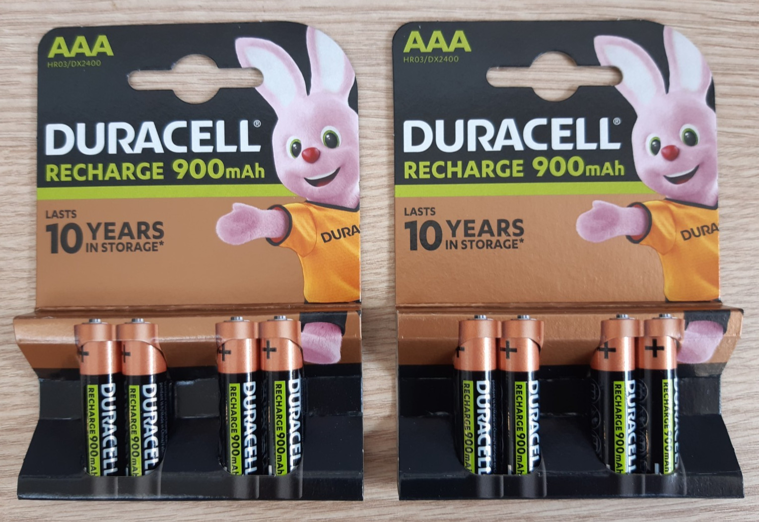 DURACELL AAA 900mAh LR03 Rechargeable Batteries NiMH 1.2V HR03 Pre Stay Charged