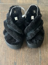 UGG Fluff Yeah Logo Slide Women s Size US 10 Black