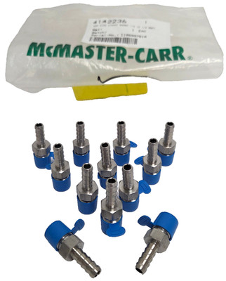 Menge 12 McMaster-Carr Modell 316 Gewinde- Schlauch Adapter, Stahl, 0.6cm Mnpt &