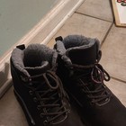Men's Black Faux Leather Ankle Bootie, Lace Up Round Toe Faux Fur Lined 7.5 — photo 3