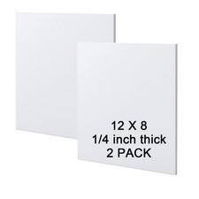 2 PCS HDPE Sheet 1/4 Thick 12x8" High Density Polyethylene Board Solid White