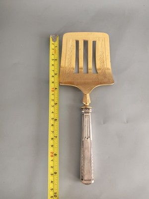 Seltene Vintage Antike Servier Spargel Schaufel Silber 800 Griff Französisch