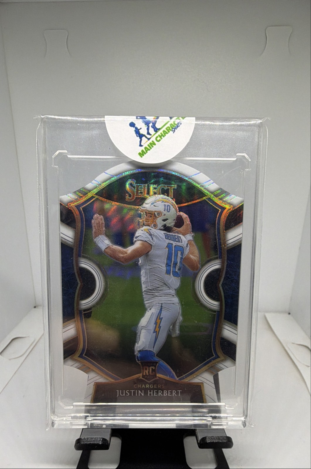 2020 Panini Select - Concourse Justin Herbert #44 White Prizm Die-Cut (RC)