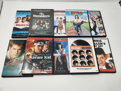 Awesome 80s movies 10 DVD Lot Stand By Me Grease Outsiders Footloose Flashdance