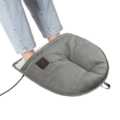 Brookstone Electric Foot Warmer - 4 Heat Settings, Plush Sherpa, Auto-Shutoff