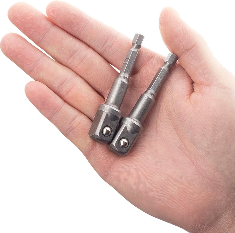 OIIKI 6-teiliges Adapter-Bit-Set – 1/4 Zoll Vierkant-Steckschlüssel-Adapter, Für Schlagschrauber & Handwerkzeuge