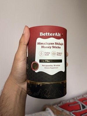 Better Alt Himalayan Shilajit Honey Sticks Cinnamon Infused