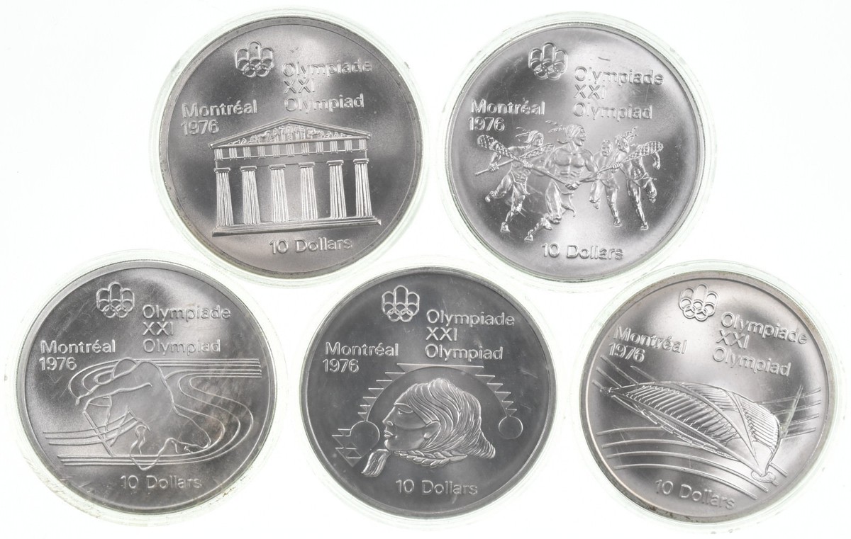 Random 1972-1976 Unc Canada 10 Dollar Olympic Commemorative Coin