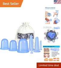 Cupping Therapy Sets 7Pcs Silicone Anti Cellulite Cup Vacuum Suction Massage ...