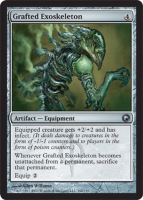 1x Grafted Exoskeleton Heavy Play MTG Magic - Kid Icarus -