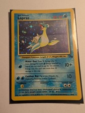 Pokémon Lapras 10/62 Fossil Set Holo Vintage 1999 TCG Card