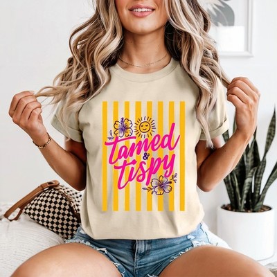 Tanned & Tipsy Damen T-Shirt Beach Party Sommer Geschenk für Sie