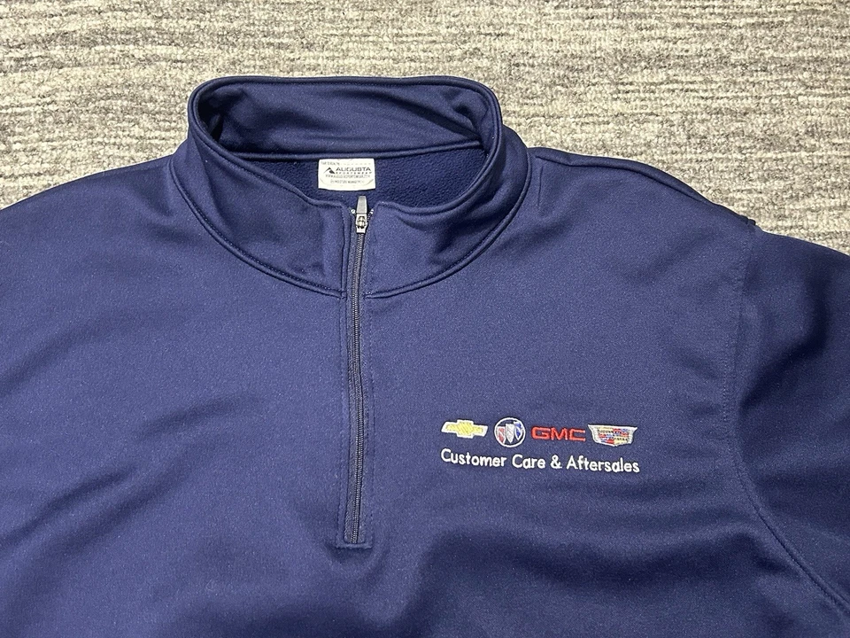 Augusta Sudadera 1/4 Cremallera Ropa Deportiva Hombre Grande Azul Ligera Foto 2 de 4