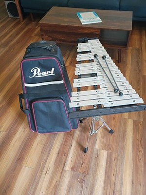 Pearl Xylophone Bell Kit With Mallets, Stand, and Rolling Bag