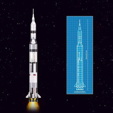 Apollo Saturn V Rocket Building Blocks Kit 602PCS - 59Cm Space Exploration Model