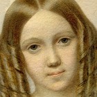 Antique 1848 Artist Signed Painting of ID'd Girl, Ornate Lemon Gilt Gesso Frame