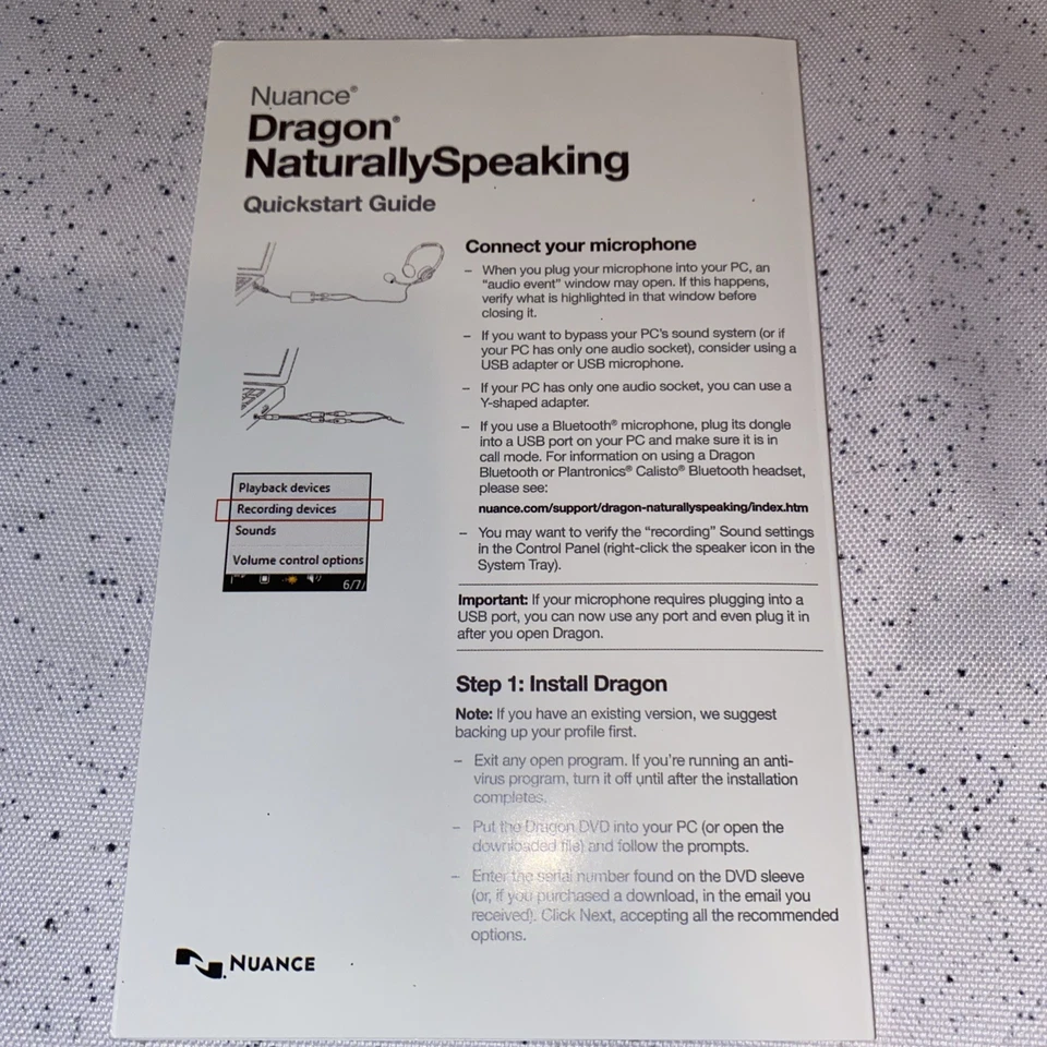 Nuance Dragon K409A-G00-13.0 NaturallySpeaking 13 Home Software New Open Box - Image 4 of 4