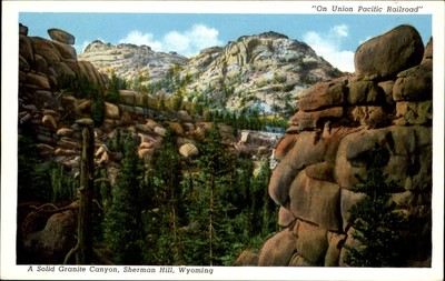 Solid Granite Canyon ~ Sherman Hill Wyoming ~ On Union Pacific Railroad ~ 1920s