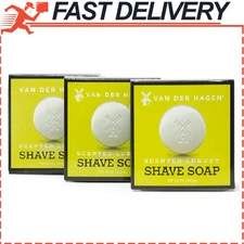 Van Der Hagen Men's Luxury Shave Soap Original Scented Shave Soap (Pack of 3)