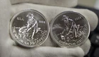 (2) 1984 Engelhard 1 oz Prospector Silver Rounds Nice Unc...