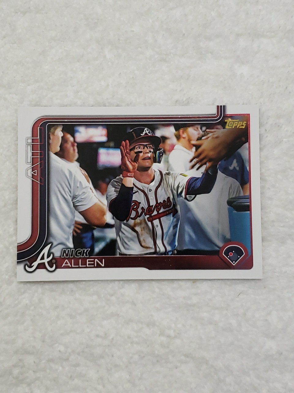 2025 Topps Update Series Nick Allen #US106 Golden Mirror Variation - Braves SSP