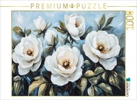 Calvendo Puzzle White Camellias | 1000 Pieces, Finished Size 25.2 × 18.9 In (64