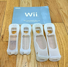 Nintendo Wii Operations Manual Channels  Settings w/ 4 Silicone Remote Covers