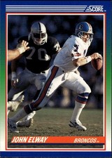 1990 Score 100 Hottest #10 John Elway Denver Broncos