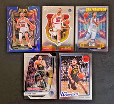 STEPHEN CURRY- WARRIORS- 5 CARD LOT- PRIZM, SELECT CERTIFIED, TOP CHROME,INSERT