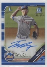 2019 Bowman Draft Chrome Pick Blue Refractor 139/150 Josh Wolf #CDA-JW Auto z3a