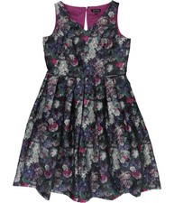 Tahari Womens Printed Floral Fit & Flare Dress, multicolor, 8