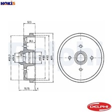 2x BRAKE DRUM BF96 FOR VW SANTANA GOLF/I/�/II/Mk/Cabriolet SCIROCCO QUANTUM 1.1L