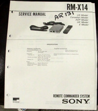 Sony RM-X14 Remote Command System Original Service Repair Manual