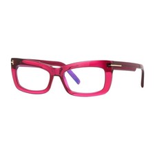 Tom Ford FT5966-B 075 Shiny Fuxia/Clear Blue Light Block 55mm Eyeglasses New ...