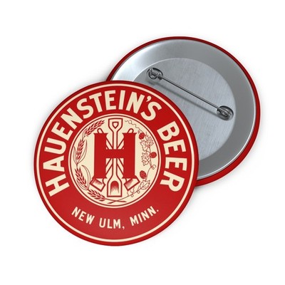 Hauenstein's Beer New Ulm MN Crest Logo Pin Retro Breweriana Pinback Button