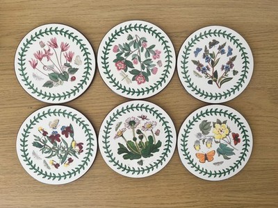 6 Portmeirion Untersetzer Botanischer Garten Blume Floral Neuseeland OVP Vintage