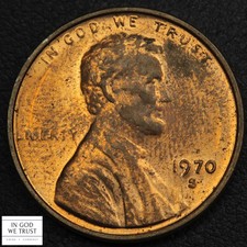1970 S Small Date RED-BROWN RB Lincoln Memorial Cent 1C (SCARCE KEY VARIETY!)